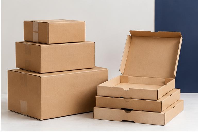Additional view of corrugated & pizza boxes