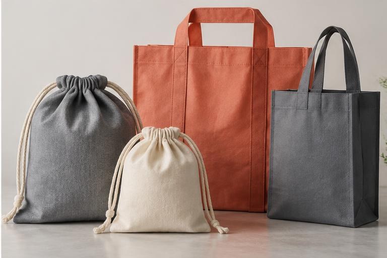 Additional view of drawstring & non-woven bags
