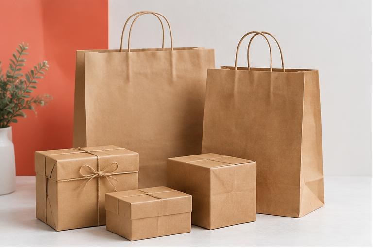 Additional view of paper bags & boxes